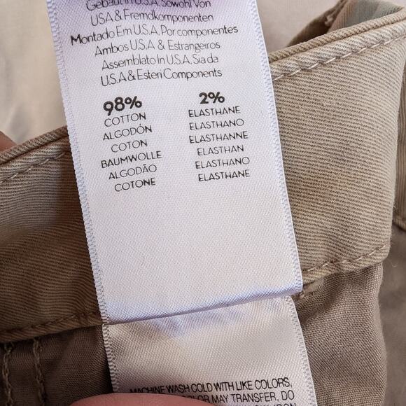 MOTHER The Shaker Brown/Blue Prep Fray Killing Time Cropped Pants, size 25/US 2 - Picture 8 of 12